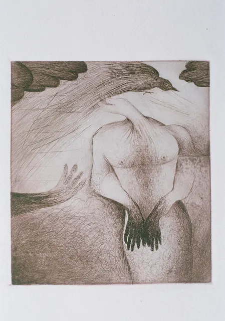 Untitled (Archive 2) — Mixed media / pen and ink by Indian artist B. Jayaram