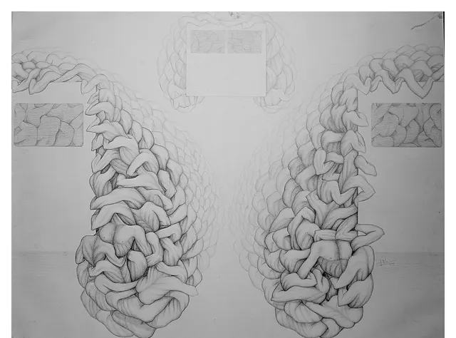Untitled (Archive 25) — Mixed media / pen and ink by Indian artist B. Jayaram