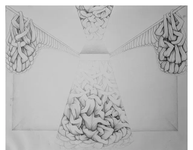 Untitled (Archive 26) — Mixed media / pen and ink by Indian artist B. Jayaram