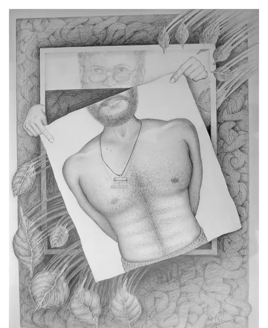 Untitled (Archive 29) — Mixed media / pen and ink by Indian artist B. Jayaram
